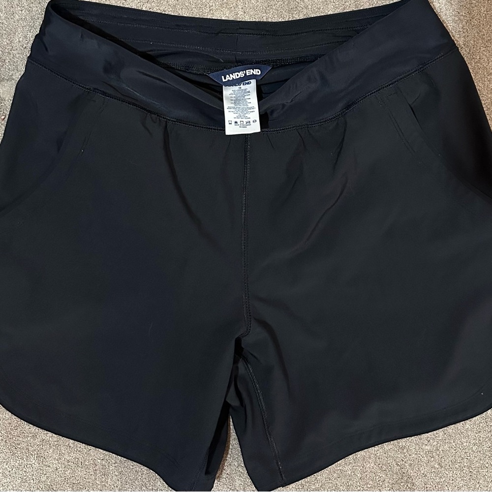 Lands’ End Swim Shorts / Black / Size 10
